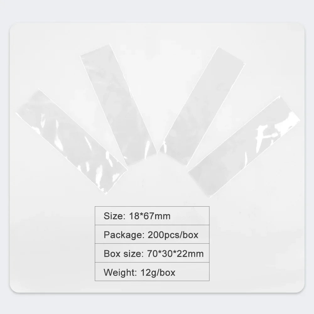 200PCS Denspay Disposable Light Guide Rod Covers – 18x67mm Protective Film Sheath for Dental Curing Light