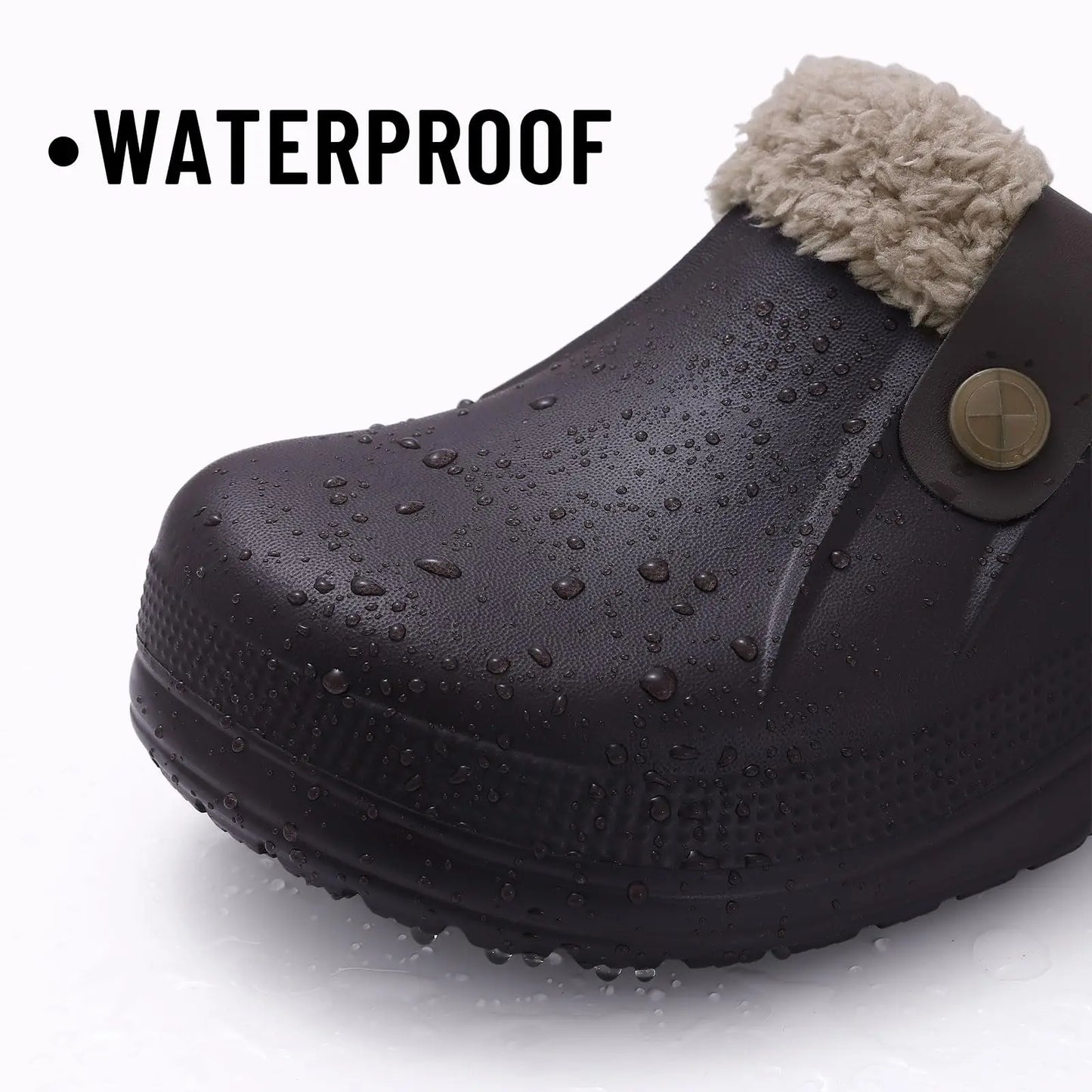 Asgard Winter Fur Furry Slippers for Men - Waterproof Plush Cotton | Indoor Warm Cozy Non-Slip Home Shoes | Outdoor Fashion