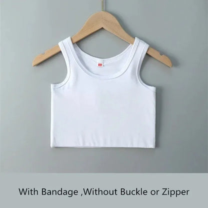 Women’s Half-Length Corset Top – Pullover Breast Binder with Bandage Tank Vest for Lesbian & Trans FTM