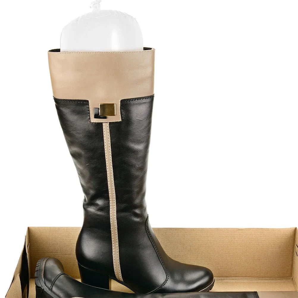 2 Pairs Mid-Height Inflatable Boot Braces – L-Type Boot Shapers & Shoe Support Inflatable Holders