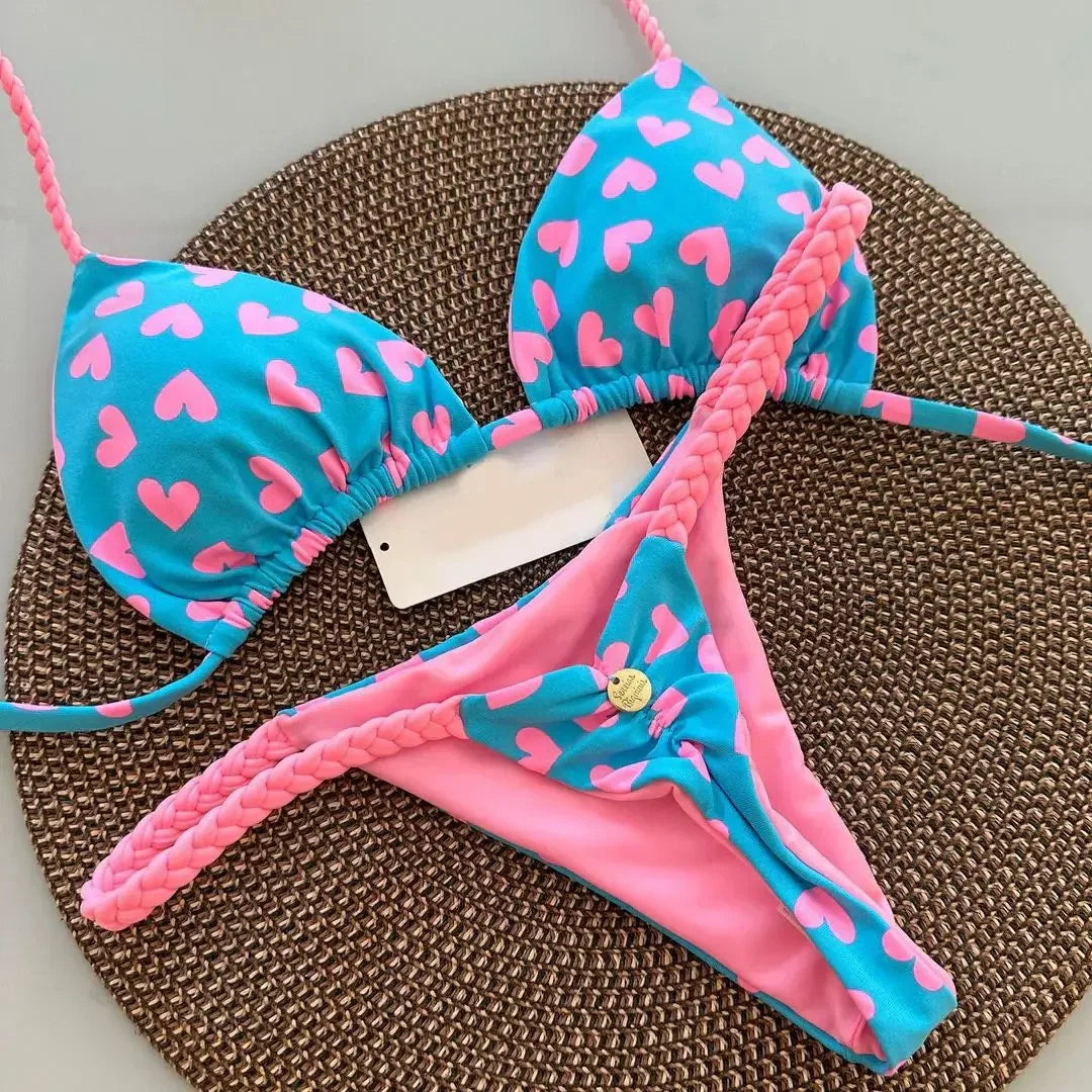 Women’s Leopard Print Bikini Set – Sexy Swimwear for Beach Vacation, Thong Bathing Suit & Summer Beachwear