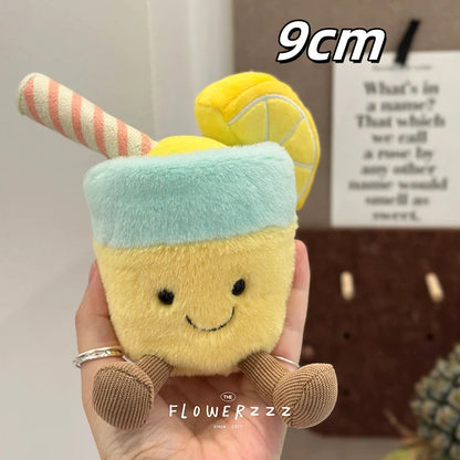 JELLYCAT Lemonade Coconut Plush – Soft Palm Tree & Red Coral Plush Toy, Cartoon Doll for Home Decor & Christmas Gifts