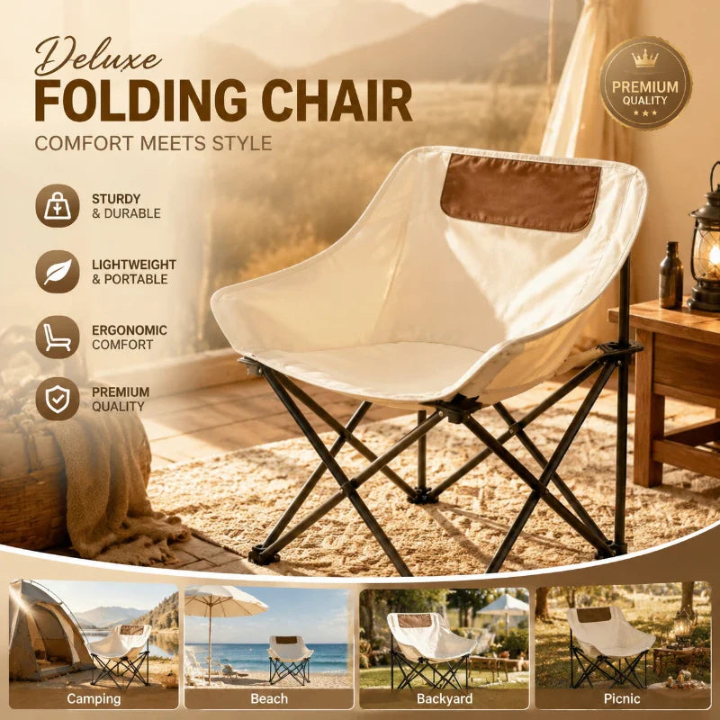Ultra-Light Portable Folding Camping Chair – Compact Outdoor Fishing, Hiking, Picnic & Travel Seat with Comfortable Design