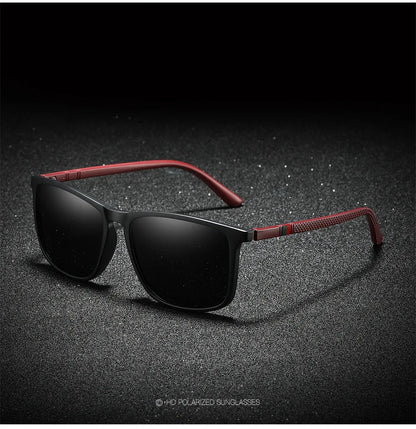 Polarized Sports Sunglasses for Men – Lightweight Comfortable Square UV400 Eyewear with Original Case