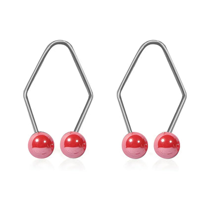 2PCS Alloy Dimple Maker – Pearl Facial Beauty Tool for Cheek Dimples, Easy to Wear Trainer Gift