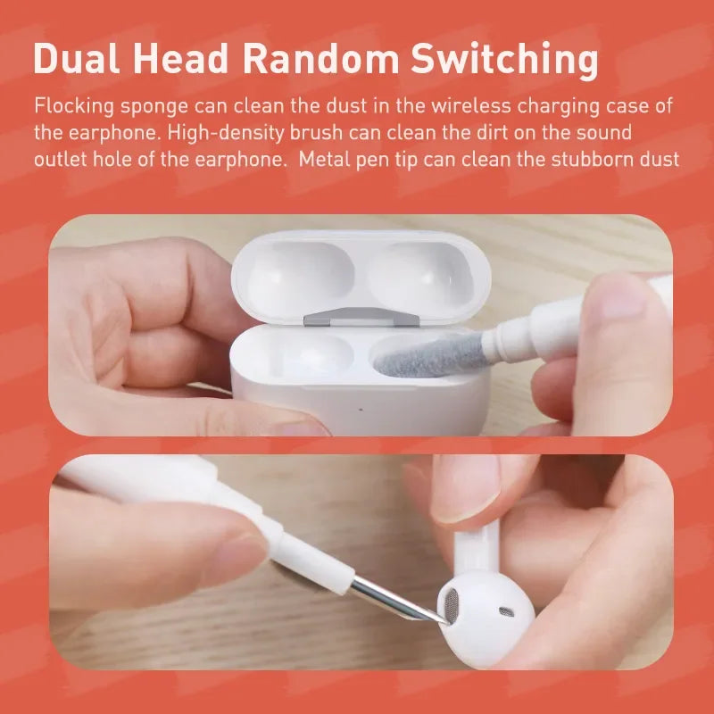 5-in-1 Keyboard Cleaning Brush Kit – Keycap Puller & Earbuds Cleaner for AirPods Pro 1/2/3, Bluetooth Earphones, and Case Cleaning Tools