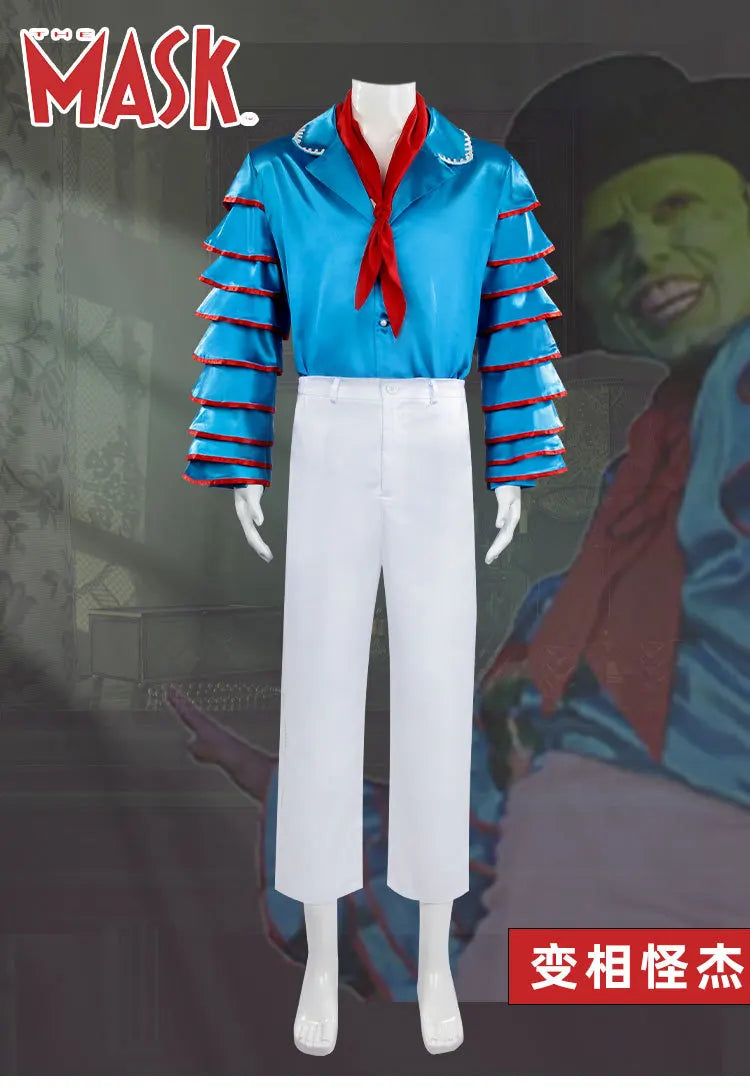 The Mask Jim Carrey Cosplay Costume — Unisex Adult Suit Set for Halloween, Carnival & Party Dress-Up