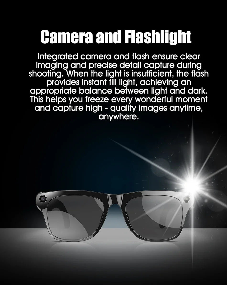 Xiaomi AI 8K Smart Glasses — 120MP Camera, Waterproof, Bluetooth Calls & Music, Picture Recognition, ChatGPT, 2025 New