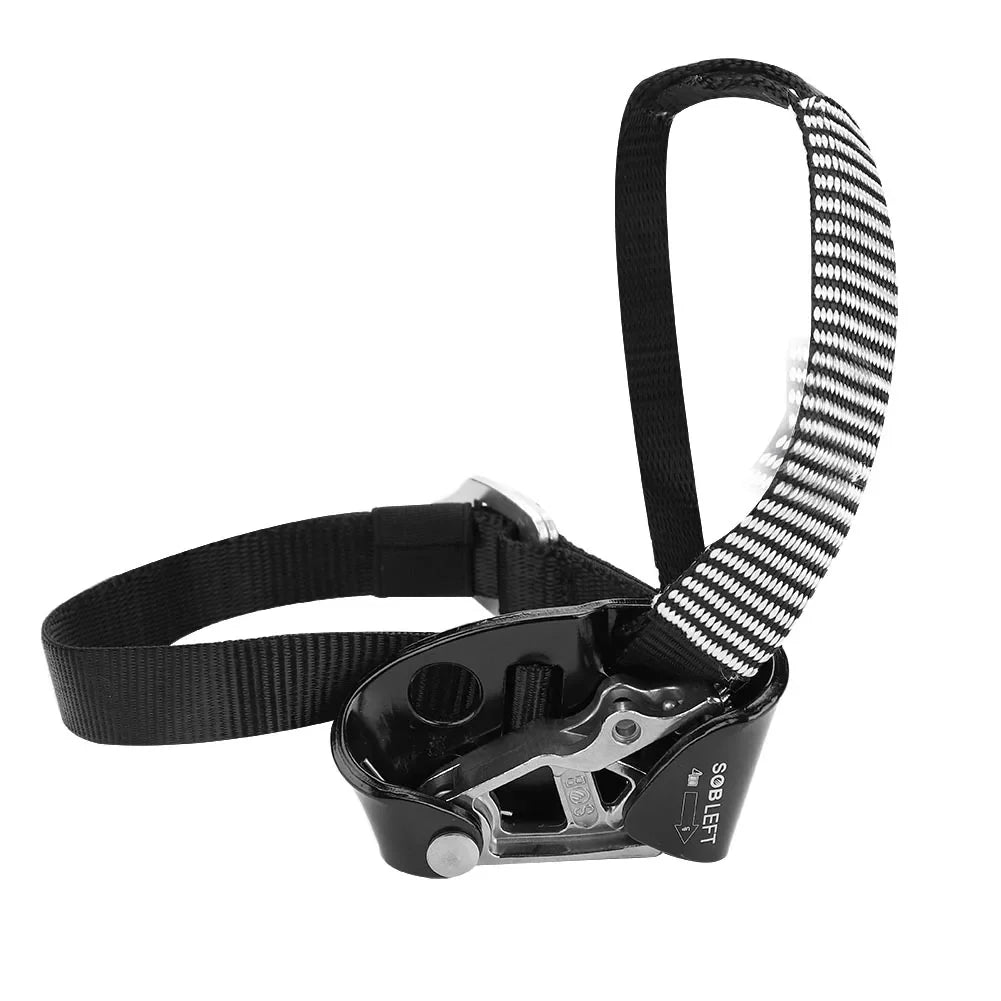 Right/Left Foot Climbing Ascender – Aluminium Alloy Labor-Saving Descender for Rope Climbing & Mountaineering