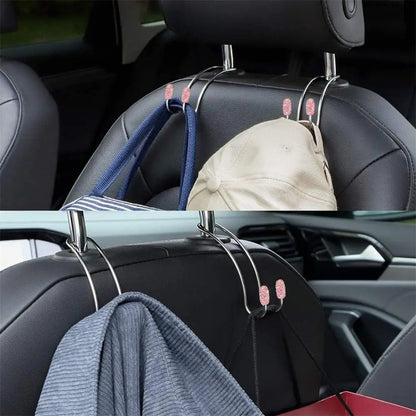 2 Pack Bling Diamond Universal Car Headrest Seat Back Organizers - Strong, Durable Auto Backseat Storage Hooks
