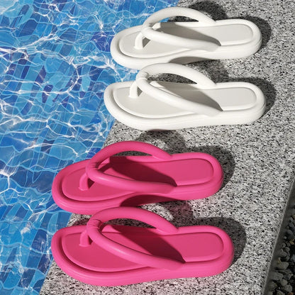Unisex Summer Candy Color Flip Flops - Lightweight Soft Sole Non-Slip Beach Slides