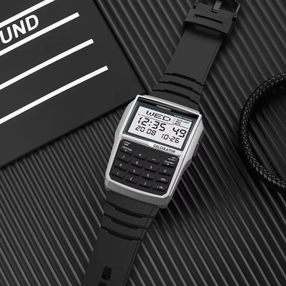 Men’s Calculator Watch - Multifunctional LED Digital Sports Watch with Computer-Style Design