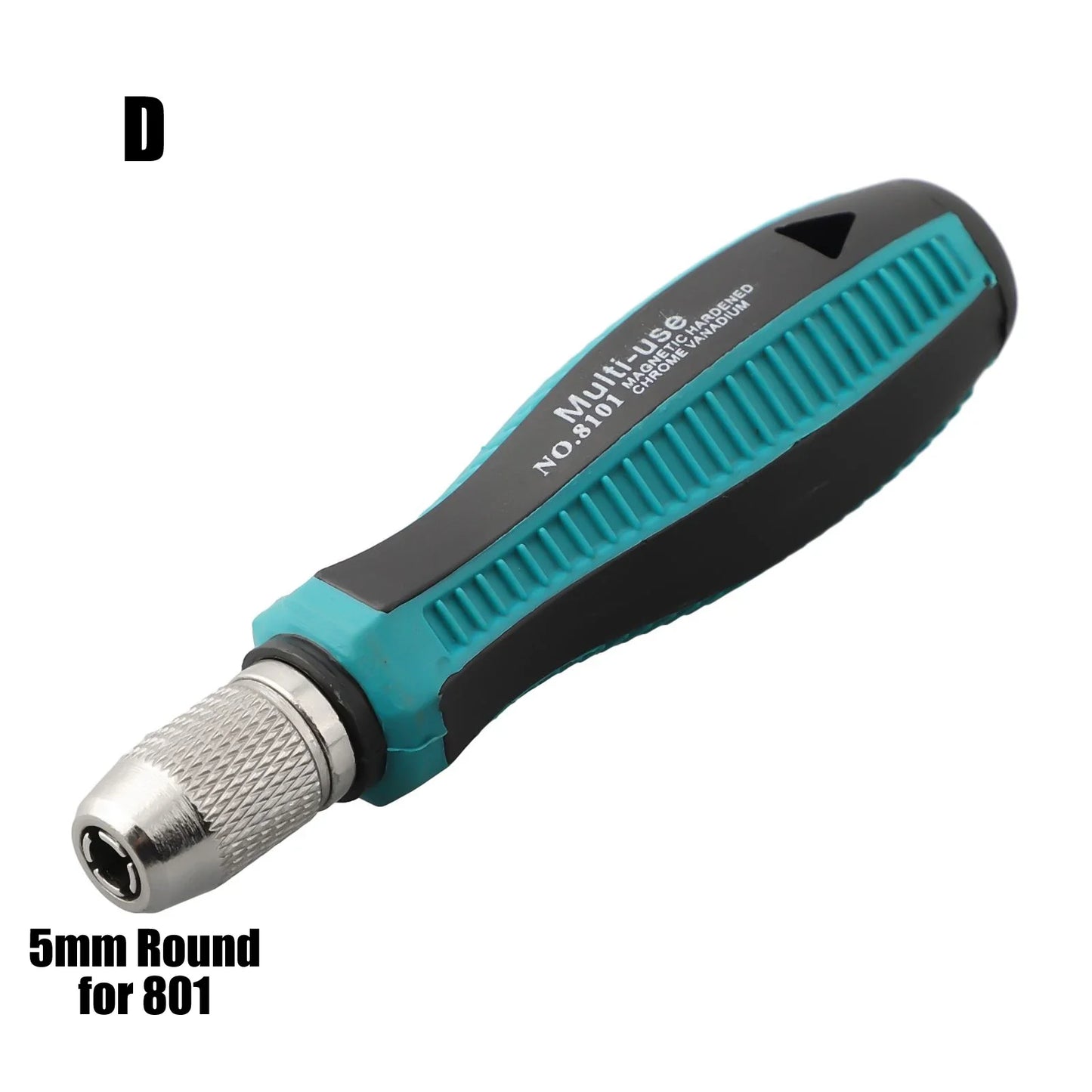 Multi-Purpose Screwdriver Bit Handle with 4mm, 5mm & 6.35mm Hex Adapter