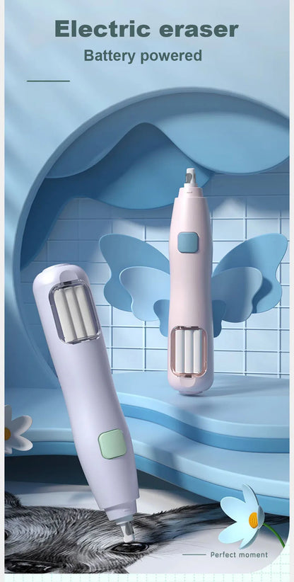 Deli Electric Eraser Pen — Automatic Sketch & Drawing Eraser with Refill Batteries for Kids