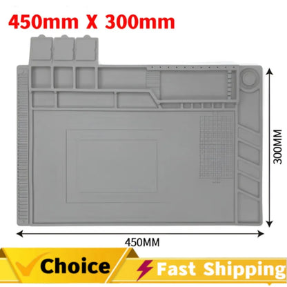 ESD Heat-Resistant Soldering Mat – Magnetic Silicone Work Pad for BGA Repair and Heat Insulation