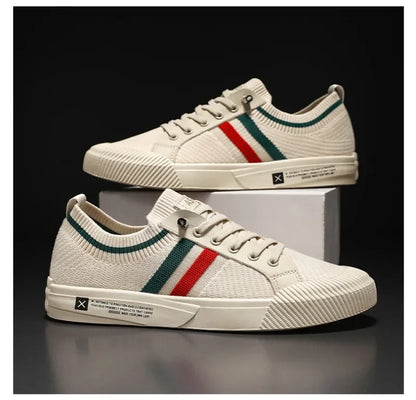 Luxury Men's Casual Sneakers – Fashionable Breathable Mesh Walking Loafers, Outdoor Flats Zapatos Para Hombres