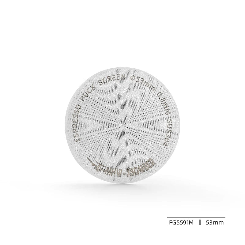 MHW-3BOMBER Espresso Puck Screen – 51/53/58.5mm Reusable Stainless Steel Coffee Filter, 0.8/0.2mm Thickness Coffee Tool