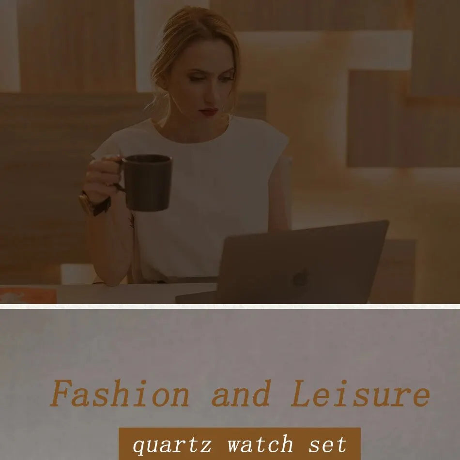 Women’s Fashion Leather Belt Watch Set – Butterfly Wallet, Glasses, and Quartz Wristwatch Dress Clock Montre Femme