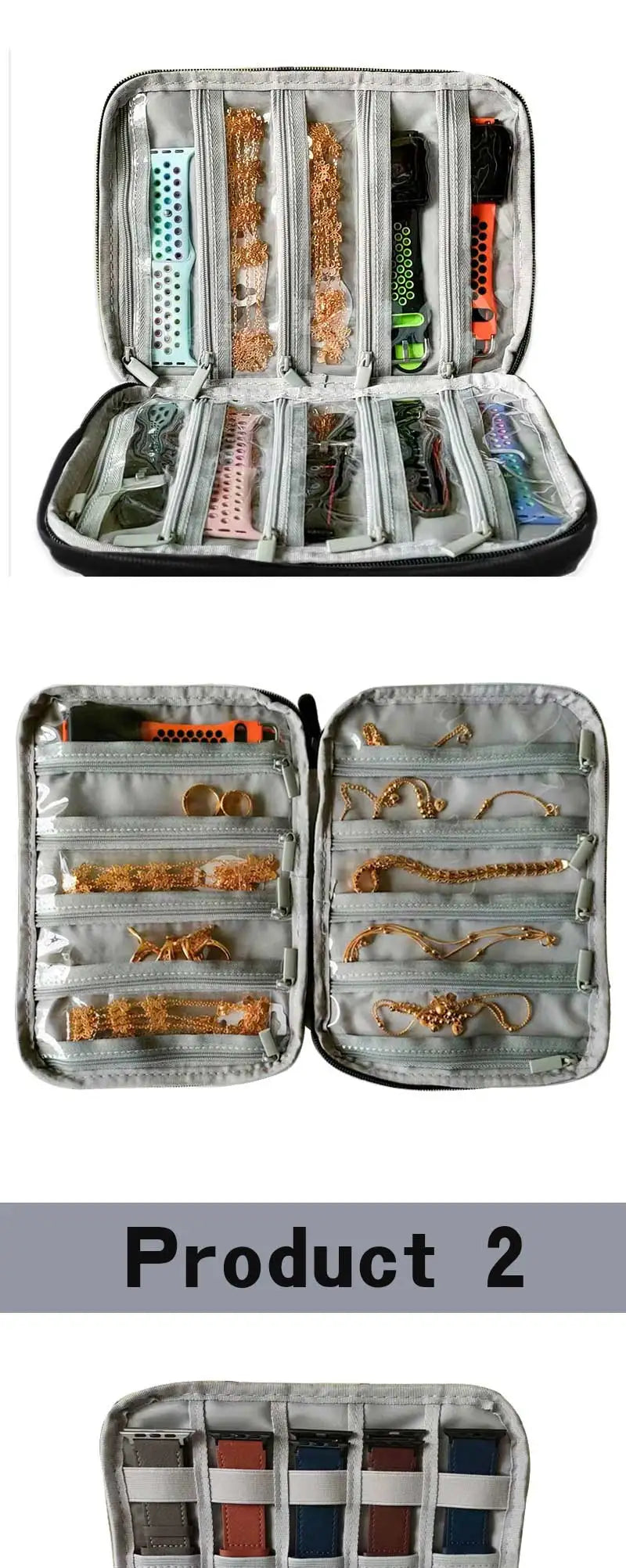 Waterproof Portable Watch Storage Box - Organizer for Men & Women, Smartwatch & Apple Watch Strap Holder