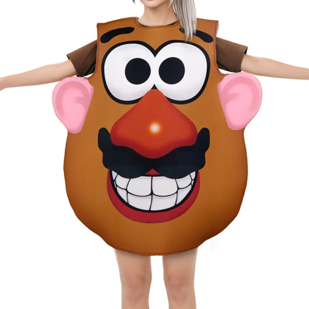 Mr. & Mrs. Potato Head Costume - Funny Matching Couple Halloween Cosplay Tunic