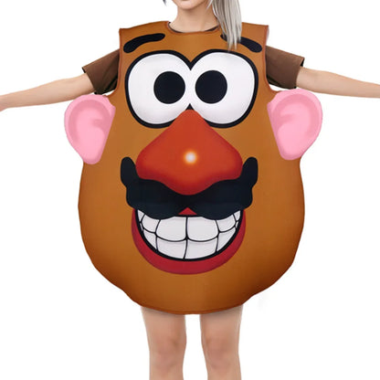 Mr. & Mrs. Potato Head Costume - Funny Matching Couple Halloween Cosplay Tunic