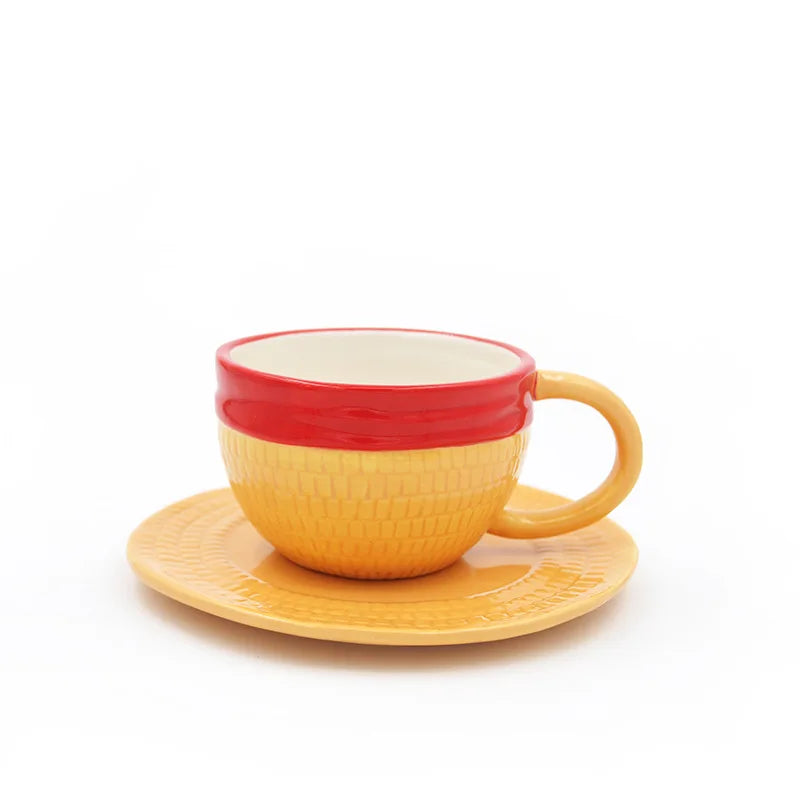 One Piece Anime Ceramic Mug — Chopper, D. Law & Three Brothers Hat Coffee Cup Christmas Gift