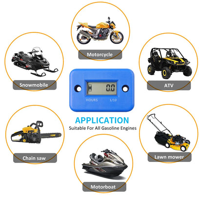 Digital Hour Meter LCD Counter – For ATV, Motorcycle, Snowmobile, Boat & Generator Accessories