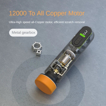 LEIBOO Wireless Car Polishing & Waxing Machine — 12,000RPM Scratch Repair and Windshield Glass Oil Film Remover