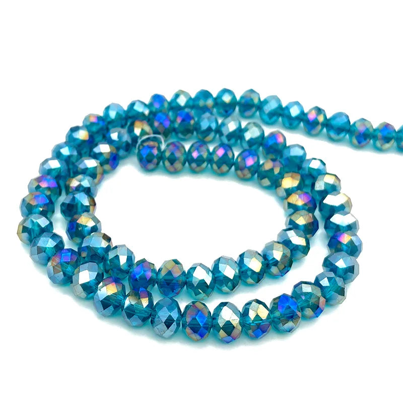 Faceted Crystal Glass Beads 2-8mm Loose Spacer Beads for DIY Jewelry Making Bracelets & Earrings