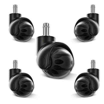 5-Pack 2" M11 Office Chair Caster Wheels — Heavy Duty, Quiet Rolling, Universal Fit for Desk Chairs