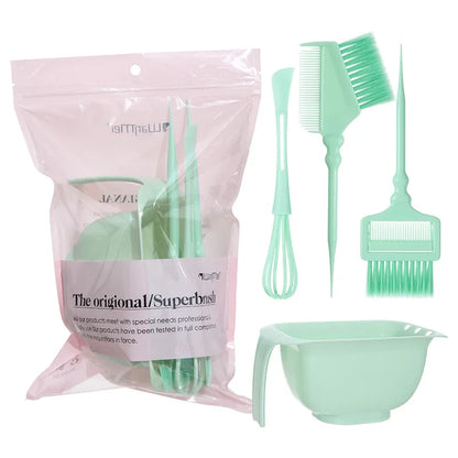 4-Piece Professional Hair Dyeing Set – Tinting Bowls with Brushes, Large Capacity Reusable DIY Hair Styling Tools