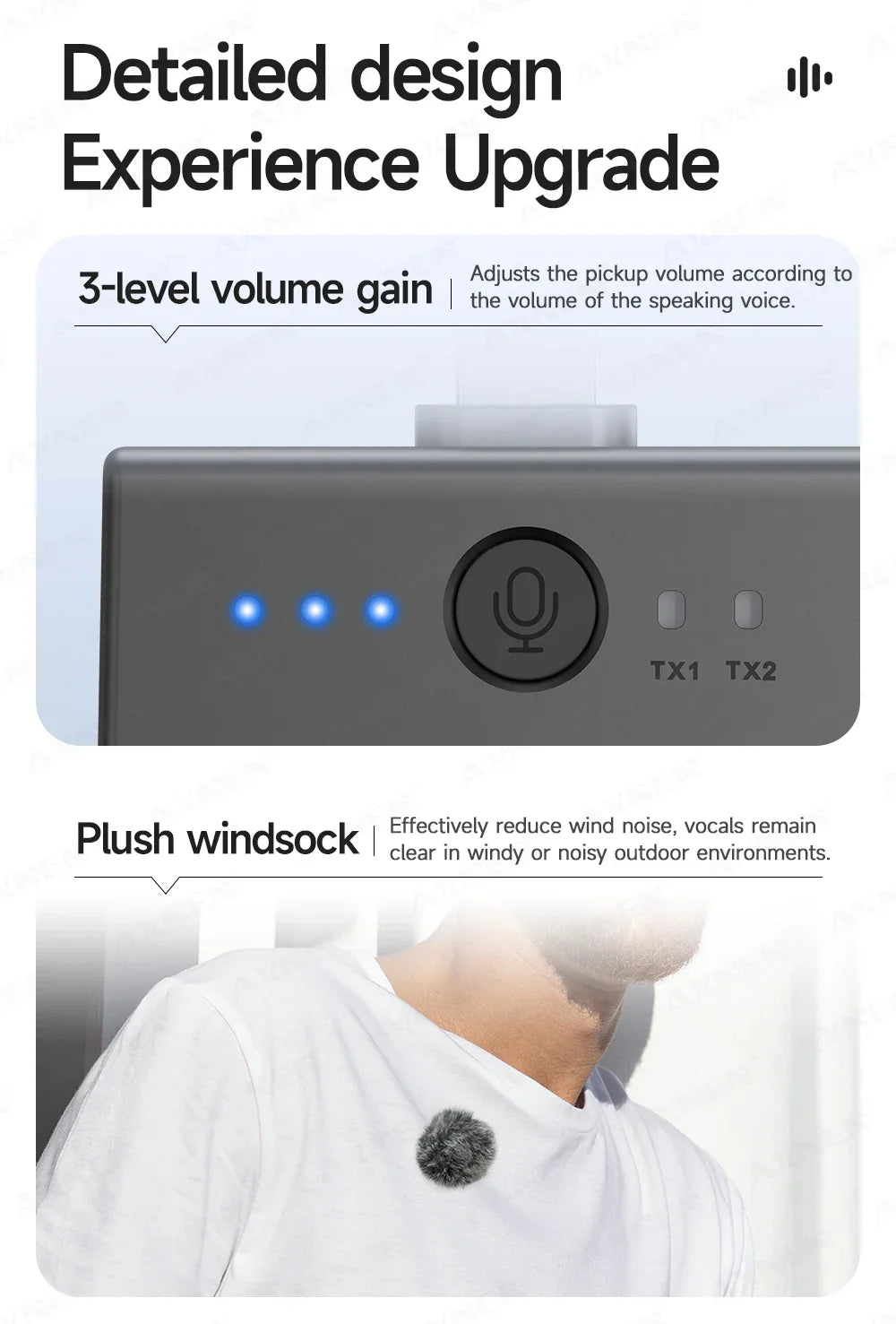 Mini Wireless Lavalier Microphone – Professional 360° Pickup with ENC Noise Reduction for iPhone, Android & Type-C Devices