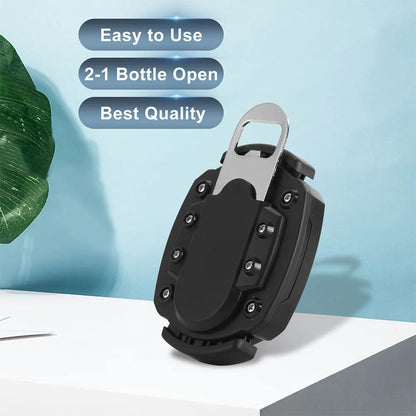 2-in-1 Stainless Steel Can Opener & Corkscrew – Portable Multifunction Bottle Opener for Beer & Drinks, 1/2 PCS