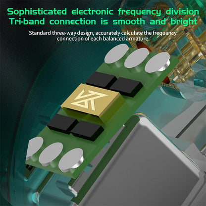 KZ AS16 PRO Wired In-Ear Headphones – 8BA Balanced Armature Earbuds with Microphone for MP3 & HiFi Bass Music