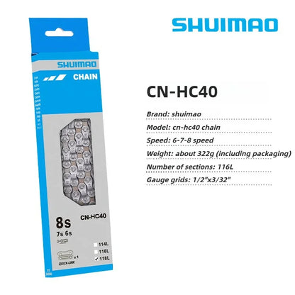 6-12 Speed Bicycle Chain – 10v/11v/12v MTB Mountain Bike Chain, 116/126L Original Bike Parts & Accessories