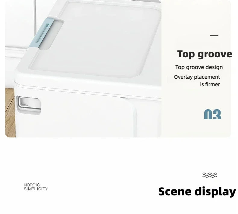 Extra Large Foldable Storage Box with Lid — Book, Snack, Toy, and Classroom Organizer for Home & Living Room