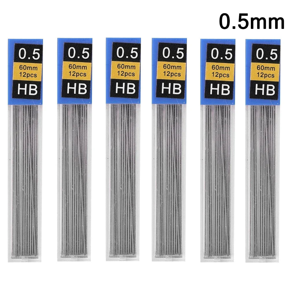 Mechanical Pencil Lead Refill Set 0.3–2.0mm HB – Multi-Size Press Automatic Pencil Leads for Drawing, Painting & Student Stationery