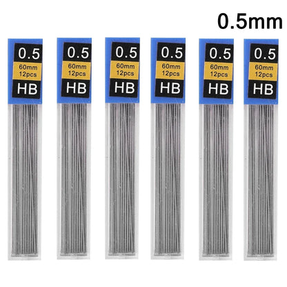 Mechanical Pencil Lead Refill Set 0.3–2.0mm HB – Multi-Size Press Automatic Pencil Leads for Drawing, Painting & Student Stationery