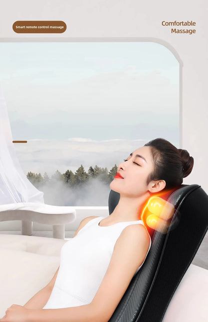 JAIYORL Electric Shiatsu Neck Massage Pillow – Deep Kneading Heat Cushion for Shoulder and Muscle Relaxation