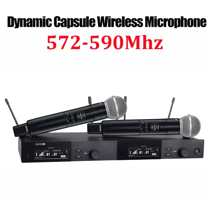 SLXD Wireless Microphone System – 500/600/800MHz 4-Pin Headset with KSM8/Beta58, Professional Audio for Stage & Karaoke
