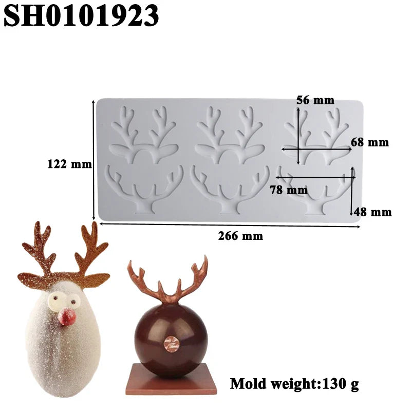 Christmas Silicone Cake Molds — Tree, Snowflake & Hat Shapes for Mousse, Chocolate & Holiday Baking