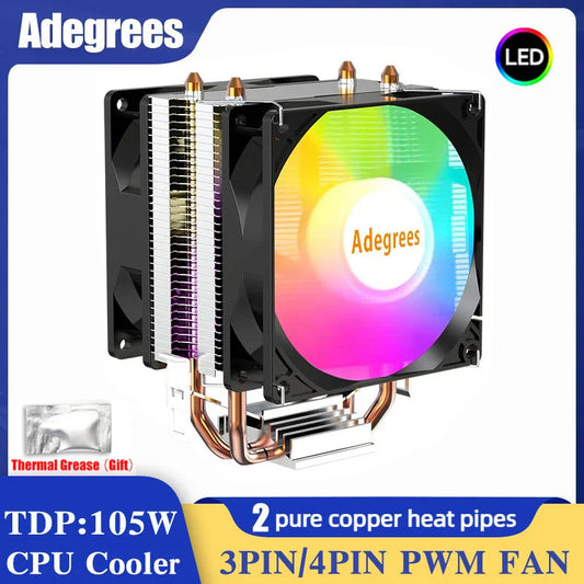 CPU Air Cooler X79/X99 — 3-Pin/4-Pin PWM Fan for Intel LGA 1366/1151/1155/1200/1700/2011 & AMD AM3/AM4/AM5