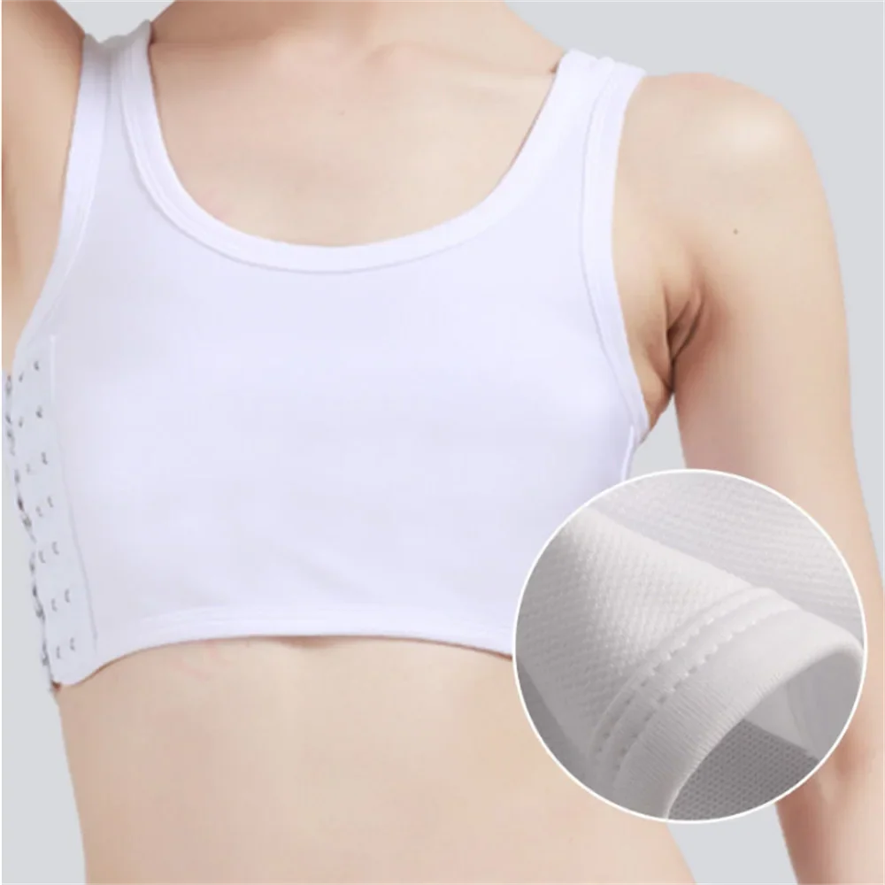 Women's Breathable Chest Binder: Side Buckle Short Vest - Wireless Tank Top Underwear for Comfortable Chest Binding
