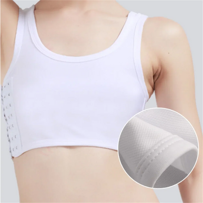 Women's Breathable Chest Binder: Side Buckle Short Vest - Wireless Tank Top Underwear for Comfortable Chest Binding
