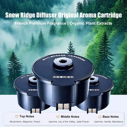 Solar Car Electric Aromatherapy Diffuser – AI Adjustable, Simulated Glacier Color, Alcohol-Free for Car, Home, Bedroom Gift