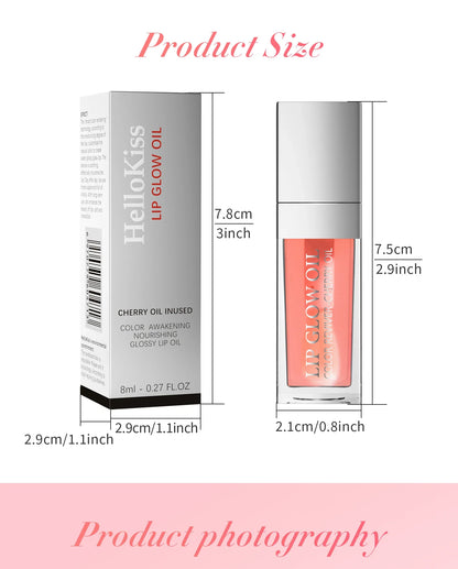 Crystal Jelly Lip Oil – Moisturizing & Plumping Tinted Lip Gloss for Sexy, Glossy Lips