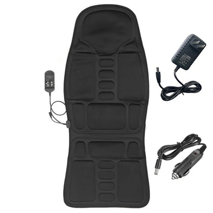 Car Electric Massage Chair Pad – Heating & Vibrating Back Massager Cushion for Home & Office Lumbar Pain Relief with Remote Control