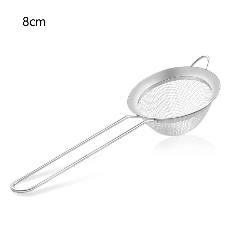 1/3/4pcs Stainless Steel Fine Mesh Strainer – Oil, Flour, and Pastry Sieve for Baking & Kitchen Use