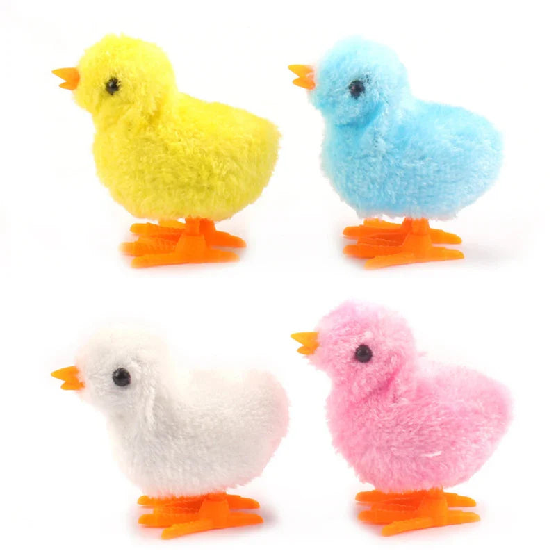 Cat Toy – Wind-Up Plush Cartoon Chicken for Jumping, Walking, and Interactive Play, Kitten Supplies