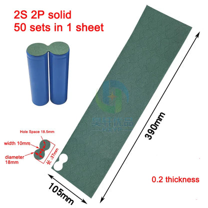 18650 Li-ion Battery Insulation Gaskets – Barley Paper Adhesive Pads for Lithium Cell Protection & Isolation